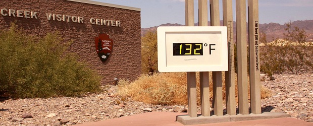 température dans la death valley